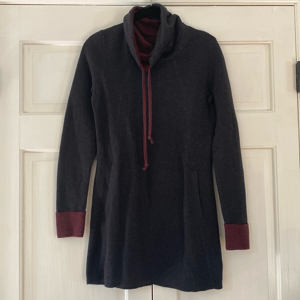 Cynthia Rowley Sweater Knit Dress Cowl Neck Womens Size XS Pocket Front‎ Casual
